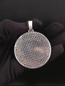ZAWO HOUSE Clair Huncho Iced Out Moissanite <b>Pendant</b> Rose <b>Gold</b> Plated Hip Hop Charm Themed Jewelry for Men Women Everyday Wear - Product Image 4