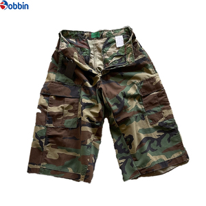 Pantalones Cortos Cargo de Camuflaje Vintage para Hombre, 100% Algodón, Ecológicos, de Secado Rápido, Transpirables, de Cintura Alta, con Parches Lavados - Product Image 1