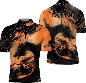 Custom Full Dye Sublimation Best Price Unisex Polo Shirts for <b>Bowling</b> Club - Product Image 1