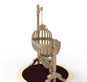 Cuna de Madera de Diseño de Lujo para Ceremonia de Bautismo de Bebé, Cuna de Madera Real India para Ceremonia de Namkaran, EE. UU. - Product Image 5