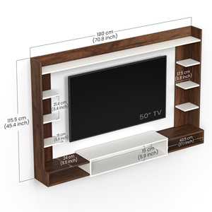 Mueble de TV Moderno Orelia de Madera Sintética con Estantes para Libros, Soporte para Decodificador y Exhibición Decorativa - Product Image 6