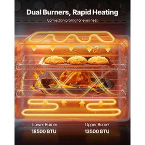 Horno independiente de gas de acero inoxidable de 29,9 pulgadas, 4 quemadores de cocina sellados, luz halógena, bastidores de fácil alcance, 4,8 Cu. Ft. - Product Image 4