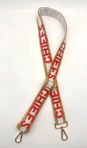 Chiefs Beaded Purse Strap Gold Stripe Adjustable Bag Strap Game Day Gift For Her <b>Camera</b> Strap - Product Image 4