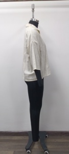 Women's <b>Linen</b> Button Down <b>Shirt</b> Three Quarter Sleeve Turn-down Collar Solid Color Casual Spring <b>Summer</b> Top Regular Fit - Product Image 3