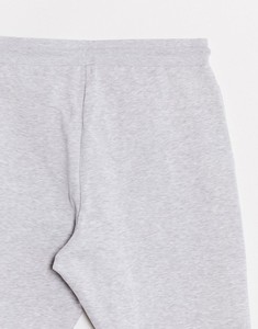 <b>Men's</b> Gray Elastic Waist Drawstring Sweatpants 100% Cotton Casual Autumn Knitted Midweight Plain Dyed Style - Product Image 2