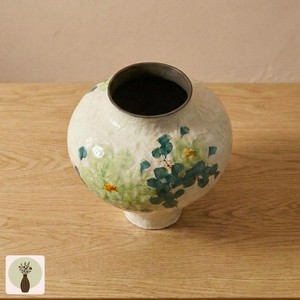 Wabi-Sabi Style 8-16 Inches Exquisite Durable Decor <b>Ceramic</b> Tabletop <b>Vase</b> With Painted Floral Design - Product Image 5