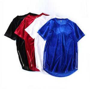 เสื้อยืดคอกลมแขนสั้นทรงปกติสำหรับผู้ชาย สีพื้น ผ้าถักลำลอง โลโก้ด้านหน้า ระบายอากาศได้ดี สีน้ำเงิน แดง ขาว ดำ - Product Image 1