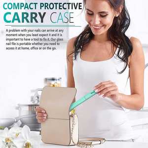 Lime à ongles double mini professionnelle en acier inoxydable de qualité salon avec motif droit pour un façonnage et un lissage avancés - Product Image 3