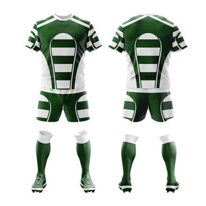 Ensembles d'uniformes de rugby, maillot de rugby de haute qualité en 100% polyester, respirant, séchage rapide, vêtements de sport performants, personnalisables - Product Image 1