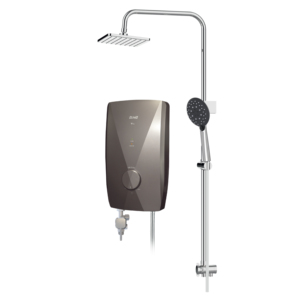 2024 Malasia V10i Calentador de agua instantáneo eléctrico Color Oliva Ducha de agua caliente sin tanque Bomba de CC de plástico para hoteles Uso doméstico - Product Image 3