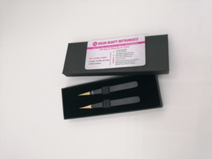 Pinzas para Cejas de Calidad Duradera, Acero Sostenible, Logotipo Personalizado, Punta Puntiaguda, Pinzas para Depilar Cejas con Empaque en Caja de Cartón. - Product Image 2