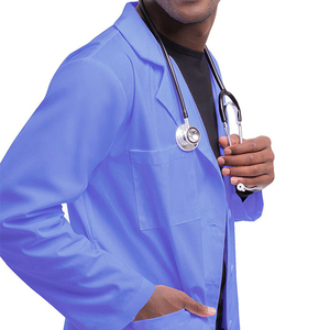 Custom Unisex <b>Scrub</b> <b>Tops</b> with Knitted Fabric Lightweight Needle Detection Seamless Fusing Hospital Use - Product Image 6