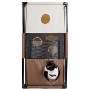Kitty Square Tiragraffi e Albero per Gatti Morbido Pieghevole, Robusto, per Gioco Attivo, con Percorso a Ostacoli, Cuccia da Viaggio Pieghevole per Animali Domestici - Product Image 5