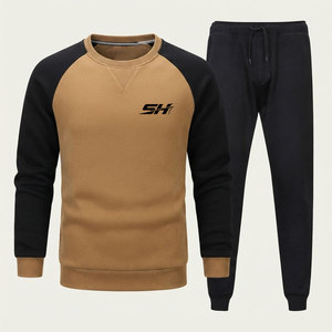 Customized Breathable Winter Men's 2-Piece Track Suit Full Ribbed Cuff Sleeves And Ankle Design Pullover Casual Jogging Wear <b>Set</b> - Product Image 1