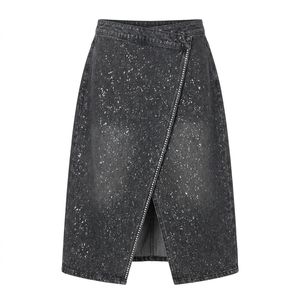 Wholesale Womens Denim Maxi <b>Skirt</b> <b>Black</b> Denim Straight Fit Custom Color Factory Direct Supplier Bulk Supply - Product Image 4