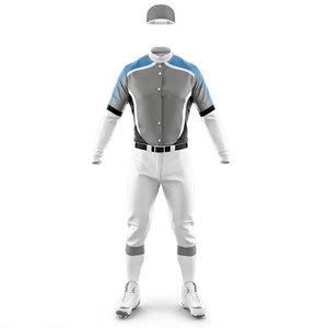 Custom Made Quick Dry Polyester/Cotton Button Jersey Design Breathable Top Quality <b>Baseball</b> Uniform Personalized Sportswear - Product Image 5