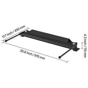 Piegatrice per Lamiera da 30 Fogli, Capacità 18 Gauge, Piegatrice per Metallo Regolabile da 0 a 135 Gradi, Macchina Piegatrice per Lamiera da 2500mm Senza Vibrazioni - Product Image 6