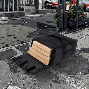 Sac de livraison de pizza en polyester isolé de luxe et tendance, sac isotherme professionnel pour la livraison de nourriture - Product Image 4