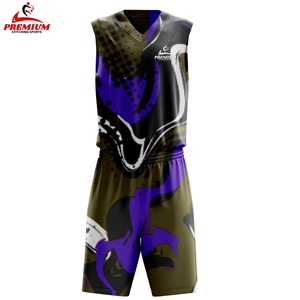 Uniforme de basket-ball personnalisable unisexe, tissu doux et respirant, léger, coupe confortable, antibactérien pour l'intérieur - Product Image 1