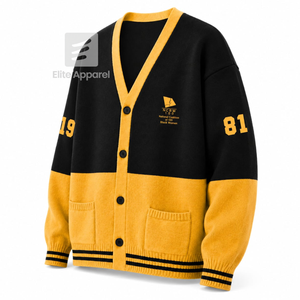 Custom NCBW 100 Black <b>Women</b> Breathable Varsity <b>sweater</b> with Embroidered Logo Front Black gold casual full Sleeve for Female - Product Image 2