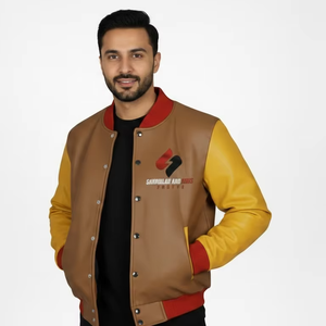 Premium Quality Varsity <b>Jacket</b> <b>Men</b> Casual Cotton Blend Button Up <b>Lightweight</b> Fashion Streetwear <b>Jacket</b> - Product Image 1