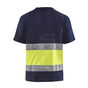 Camisetas de seguridad duraderas de alta visibilidad diseñadas para uso industrial, construcción y trabajo al aire libre. - Product Image 2