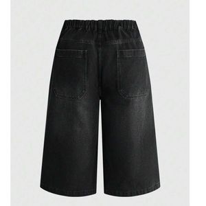 Pantalones Cortos de Mezclilla Personalizados para Hombre, Estilo Y2K, con Tachuelas, Desgastados, Anchos, Estilo Punk Grunge, Cintura Elástica, Estilo Hip Hop - Product Image 5