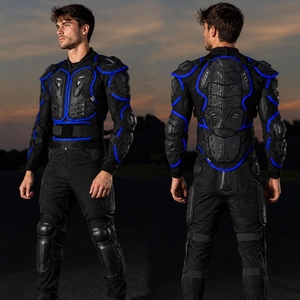 Blouson de moto de course avec protections renforcées pour les épaules, les coudes et le dos, en maille respirante, à manches longues, équipement de conduite pour adulte - Product Image 5