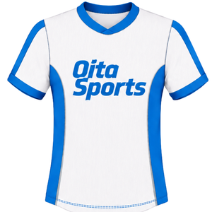 Maillot de rugby blanc et violet à manches courtes, col en V, uniforme d'équipe personnalisé, respirant, pour l'entraînement, vêtements de sport athlétiques, chemise de performance - Product Image 1