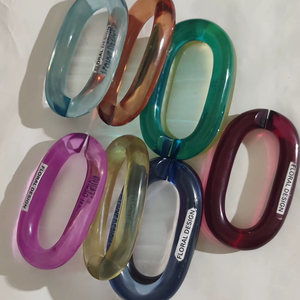 Resin High Quality Bulk Clear Acrylic Bag Handle Chain Non <b>gap</b> Acrylic Resin Chain Links for Handbags Strap - Product Image 1