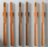 Chausse-pied long en bois noir paresseux avec logo personnalisé de luxe cuillères d'assistance en gros pour hôtels et usage personnel