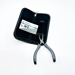 Herramientas de extensión de cabello negro Multiusos Alicates de extensión de cabello de 3 agujeros Logotipo personalizado de acero inoxidable sostenible - Product Image 5