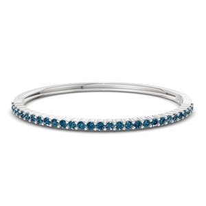 Brazalete Abrible de Oro Rosa de 14 Quilates con Diamante Azul Real de Laboratorio (1 Ct.) Tw. Pulsera de tenis sólida de alta calidad al por mayor GRA - Product Image 5
