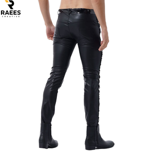 Custom High Quality Canvas Casual <b>Leather</b> <b>Pants</b> for <b>Men</b> with Custom Logo & Color Daily Use - Product Image 6