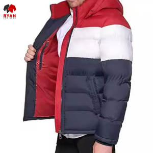 Blouson matelassé sur mesure pour homme, logo personnalisé, fermeture éclair, tissu respirant et confortable, col à capuche - Product Image 3