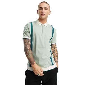 Polo verde menta personalizado para hombre Camiseta Polo informal de manga corta de piqué de algodón transpirable OEM - Product Image 1