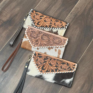 กระเป๋าสตางค์ทรงซองจดหมายหนังวัวแท้สำหรับผู้หญิงกระเป๋าคลัทช์อเนกประสงค์ดีไซน์ทันสมัยสำหรับ2024 - Product Image 5