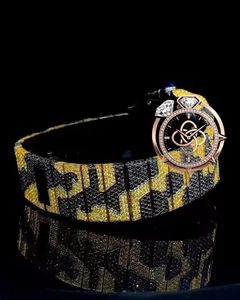 Reloj de Lujo con Diamantes de Imitación, Esqueleto Completamente Cubierto de Diamantes, Mecánico Automático, Moissanita, Reloj de Pulsera Hip Hop para Hombre - Product Image 3