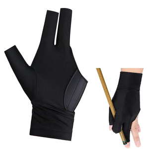 Guantes de snooker de tela elástica transpirable, guantes de billar profesionales ligeros, antideslizantes, de dos dedos, para uso deportivo. - Product Image 1