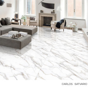 กระเบื้องพอร์ซเลนซาตวาริโอคุณภาพสูง ขนาด 600x1200 มม. กระเบื้องแผ่นใหญ่สำหรับห้องนั่งเล่น ห้องน้ำ ห้องครัว และตกแต่งผนัง - Product Image 1