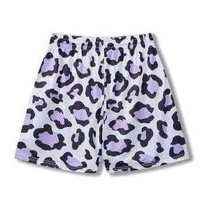 Custom <b>Men</b> Leopard Print Shorts Mid Waist Elastic Breathable Casual Short Length Woven Polyester Swim <b>Trunks</b> - Product Image 2