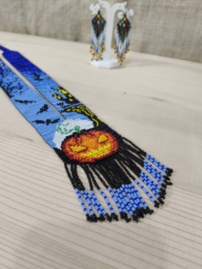 Collar de Cuentas de Vidrio Hecho a Mano para Halloween, Unisex, Estilo Bohemia, con Borlas, Cuentas Largas, Regalo, Joyería para Fiestas, Cuentas de Colores - Product Image 3
