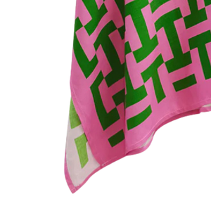 AKA <b>Pink</b> & Green Geometric Viscose Ruana Lightweight Kimono Cover Up Open Front Shawl <b>Wrap</b> Women's Fashion - Product Image 4