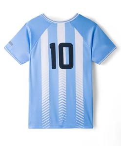 Ensemble maillot et short de football pour jeunes garçons, manches courtes, rayé, uniforme d'équipe, vêtements d'équipe personnalisés par sublimation, unisexe - Product Image 2