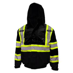 Custom Men's Hi-<b>Visibility</b> Workwear <b>Jacket</b> Windproof Waterproof Breathable CE Certified <b>Softshell</b> Fleece Lining Needle Detection - Product Image 4