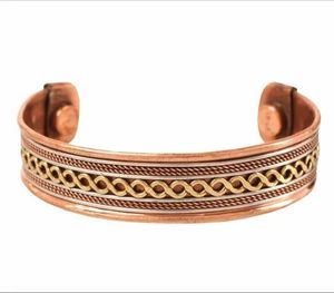 Custom logo and design <b>copper</b> magnetic cuff <b>bangle</b> new design regular wrist wear healing <b>bangle</b> unisex wholesale nepal - Product Image 1