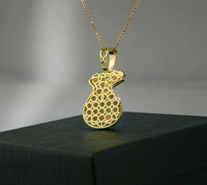 Colgante de Bolsa de Dinero de Acero Inoxidable Chapado en Oro de 18K con Moissanita, Amuleto Temático Hip Hop, Joyería Unisex Certificada IGI, Regalo - Product Image 3