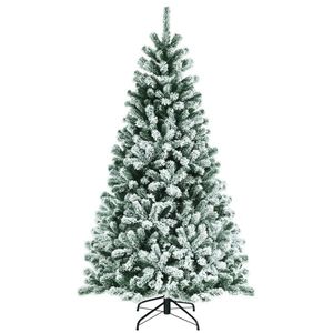Albero di Natale Artificiale Pre-Illuminato 6/7 Piedi con Effetto Neve e Supporto in Metallo - Product Image 5