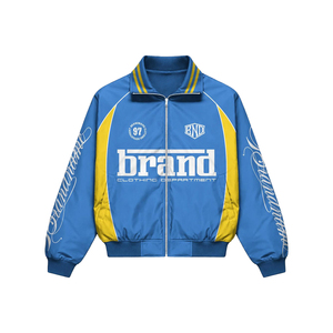 Custom Logo Nylon Jacket Lightweight Color Blocking Shorts Men's Windbreaker Set Zipper Jacket And Short Set Sublimation Print - Product Image 2