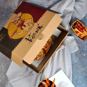 Cajas de Pizza Premium Blancas y Marrones, Cajas de Embalaje Corrugadas con Logotipo Personalizado Impreso - Product Image 5
